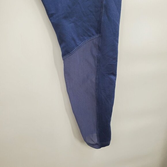 Puma Moto Compression Leggings Mid Rise Tight Mesh Solid Activewear Womens Small - Picture 9 of 12